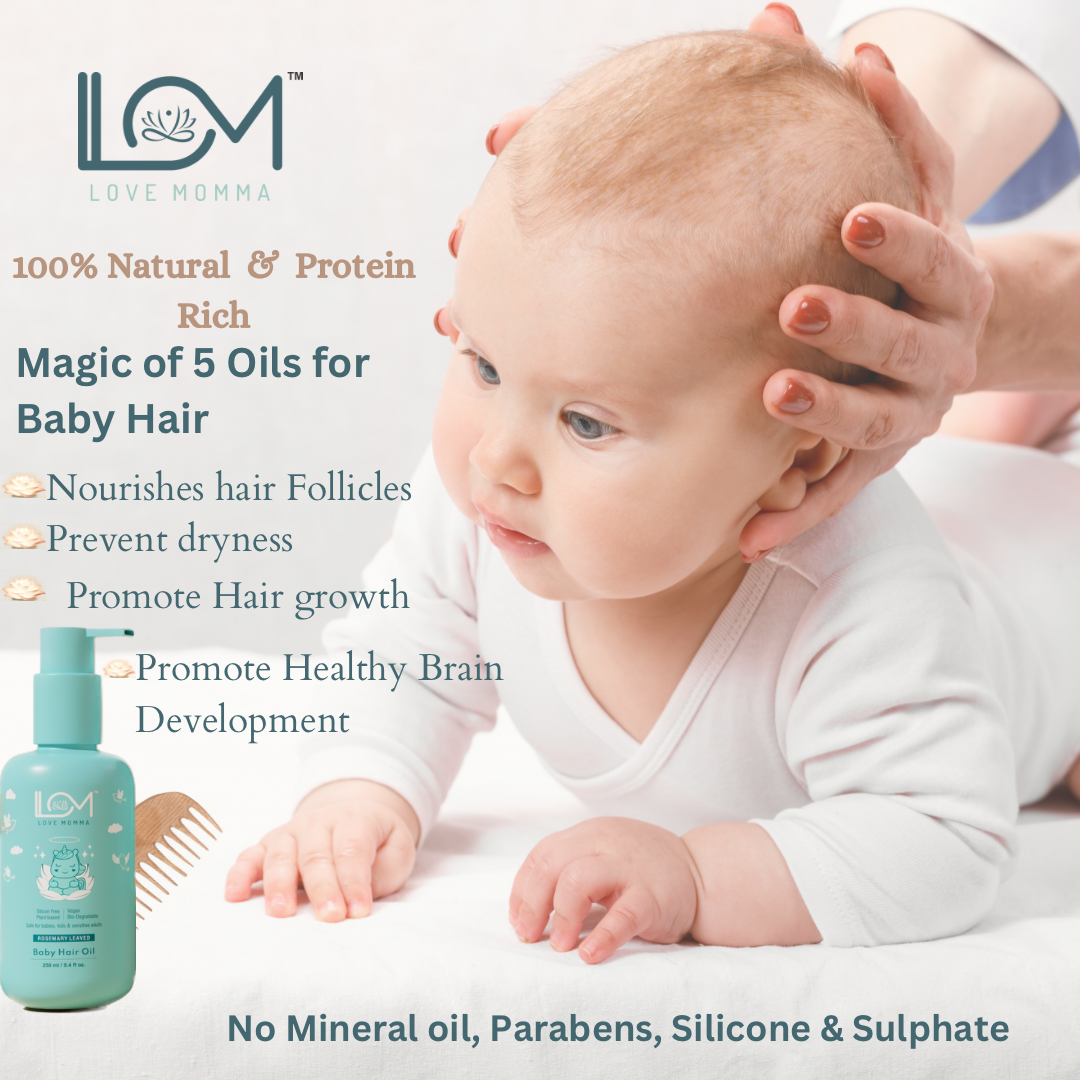 The Ultimate Guide to best practices for baby hair care - Rosemary oil nurtures delicate newborn hair and promotes healthy development.