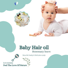 "Organic Baby Hair Oil: Natural Shine and Strength"