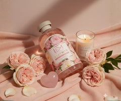 Love Momma Juliet Rose Shower Gel – Rose Quartz Infused | Niacinamide & Protein Body Wash for Deep Skin Conditioning