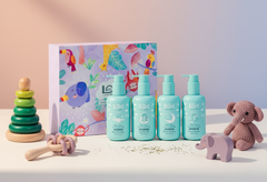 Love Momma’s 4 Bottles + Napkins Gift Hamper (Baby Shampoo, Hair Oil, Body Butter, Wash)