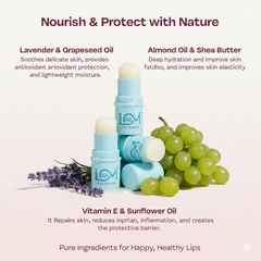 Love Momma Super Rich Mom & Baby Lip Balm – Lavender & Grapeseed Oil | Calming, Hydrating, Toxin-Free Care for Delicate Lips