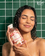 Love Momma Juliet Rose Shower Gel – Rose Quartz Infused | Niacinamide & Protein Body Wash for Deep Skin Conditioning