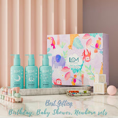 Love Momma’s 3 Bottles + Napkins Gift Hamper (Baby Shampoo, Body Butter, Wash)